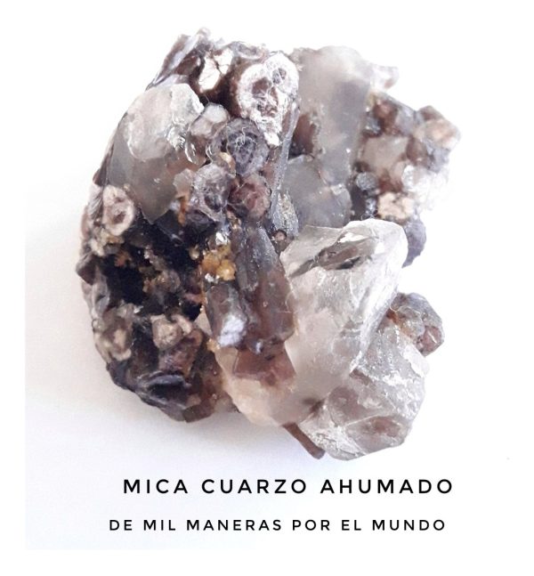 Mica Y Cuarzo Ahumado. Piedra Natural. Pieza Única Colección - Imagen 2