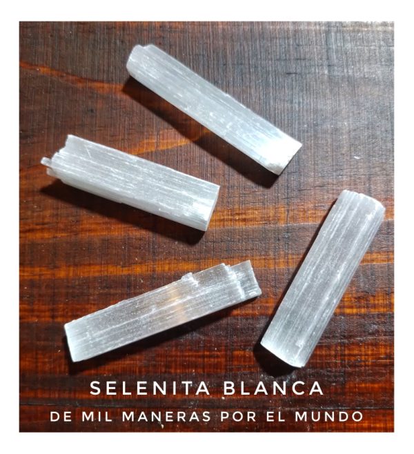 Selenita Blanca Chica. Piedra Natural. Paz Y Claridad Mental - Imagen 2