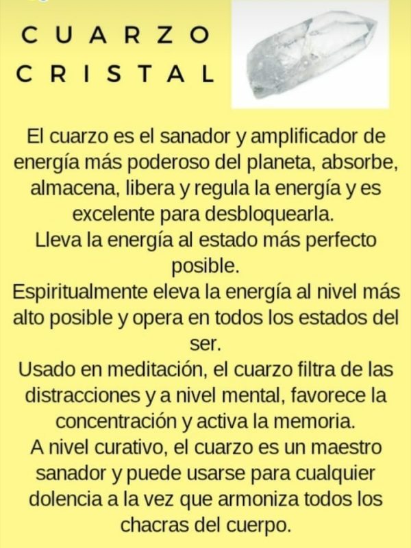 Cuarzo Cristal Collar Acero Regulable. Piedras Natural. - Imagen 4