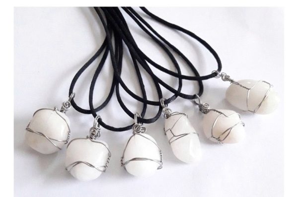 COLLAR ACERO - CUARZO BLANCO - Ansiedad y Estrés