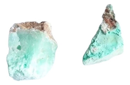 Crisoprasa En Bruto. Piedra Natural Energética. Fidelidad