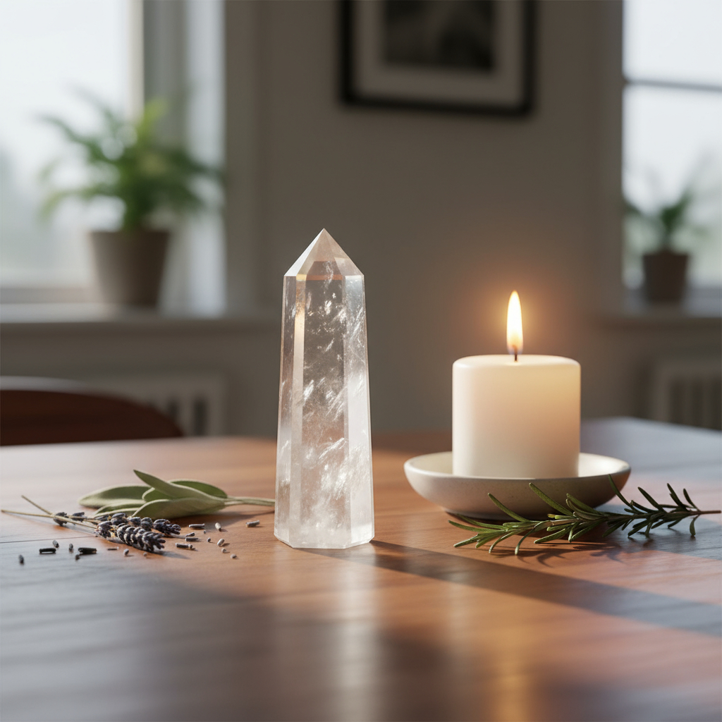 Obelisco Cuarzo Cristal De 6cm. Piedra Natural. Gemoterapia - Imagen 2