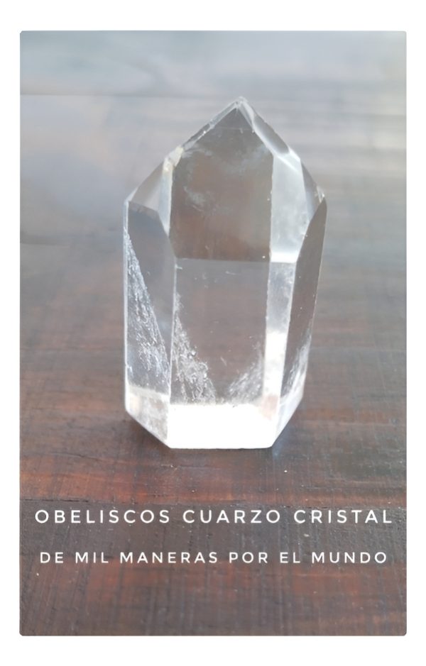 Obelisco Cuarzo Cristal, Piedra Natural. Gemoterapia - Imagen 3