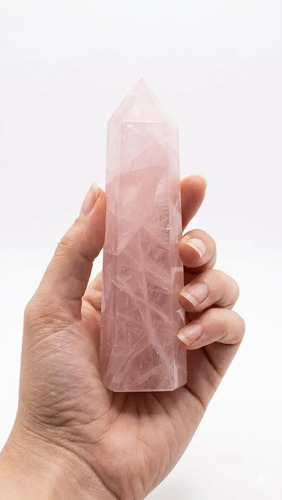 Obelisco, Cuarzo Rosa. Piedra Natural. Gemoterapia, Amor - Imagen 2