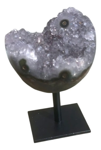Amatista De Colección Con Base De Hierro. Piedra Ntural - Imagen 3
