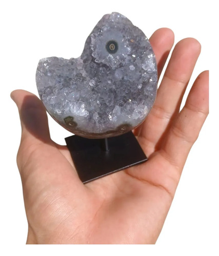 Amatista De Colección Con Base De Hierro. Piedra Ntural - Imagen 2
