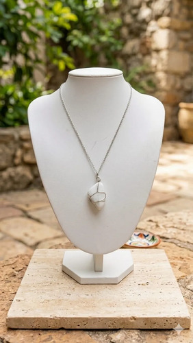 Dije Piedra Natural Pulida + Cadena De Acero. 12 Modelos