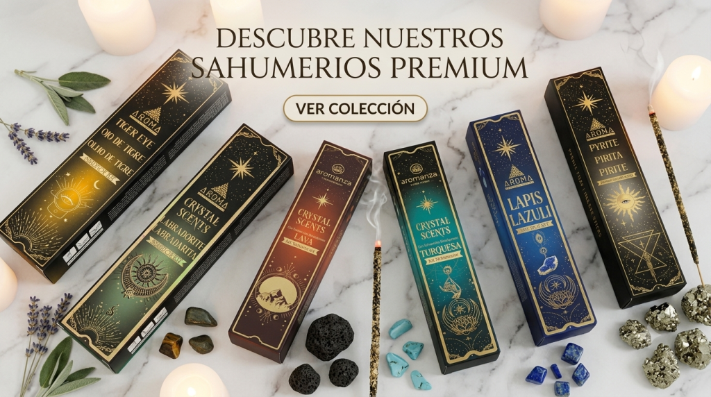 sahumerios premium con piedras naturales