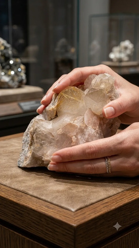 Punta cuarzo rutilado matriz cristal colección