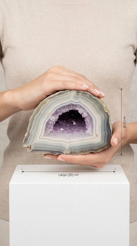 Amatista Grande Hueco Piedra De Colección. Transmutación. - Imagen 2