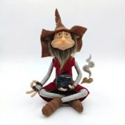 Duende protector articulado 20 cm con piedra turmalina negra